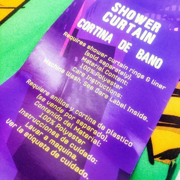 NWT Shower Curtain TMNT Teenage Mutant Ninja Turtles 72”x72” - Picture 4 of 7